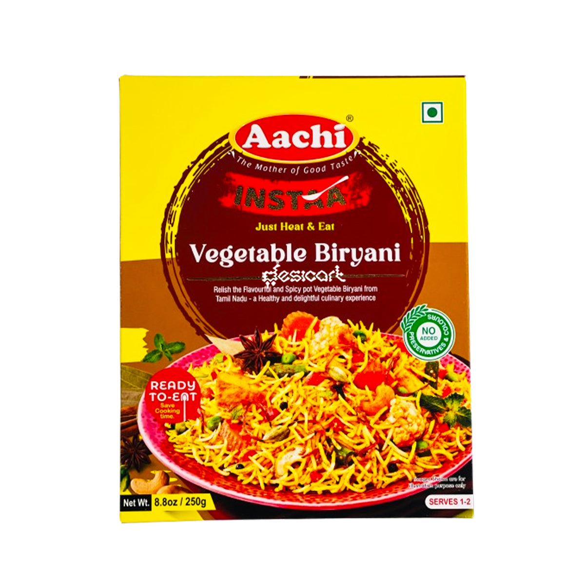 AACHI HEAT & EAT VEGETABLE BIRYANI 250G