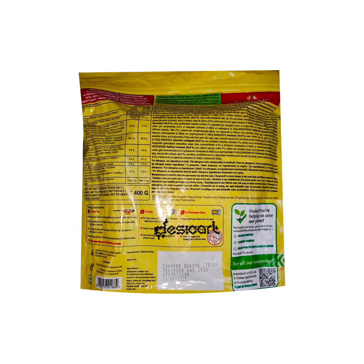 Aashirvaad Tandoori Naan 400g