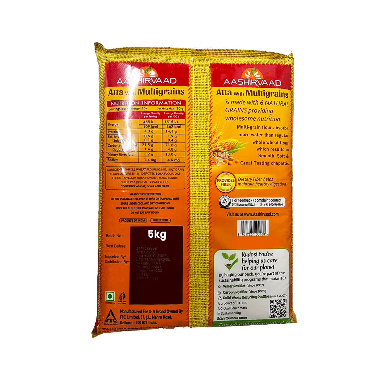 AASHIRVAAD MULTIGRAIN ATTA (EXPORT PACK) 5KG