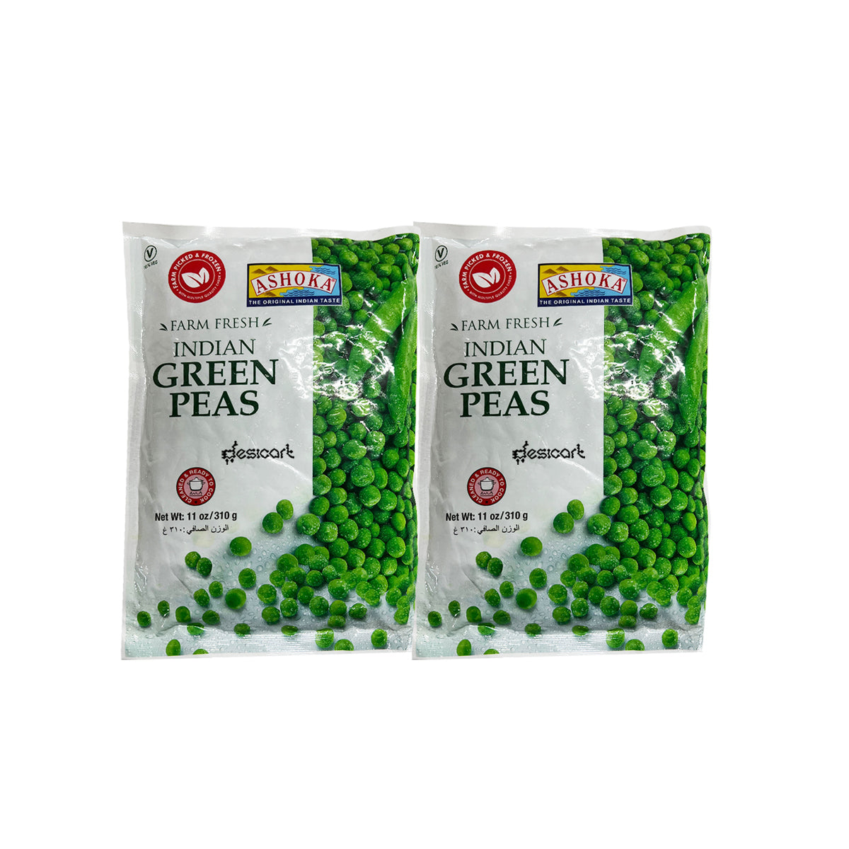 ASHOKA INDIAN GREEN PEAS (PACK OF 2) 310G