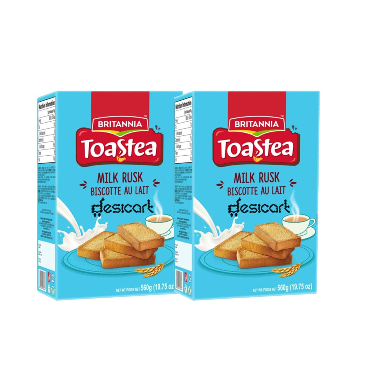 BRITANNIA TOASTEA MILK RUSK (PACK OF 2) 560G