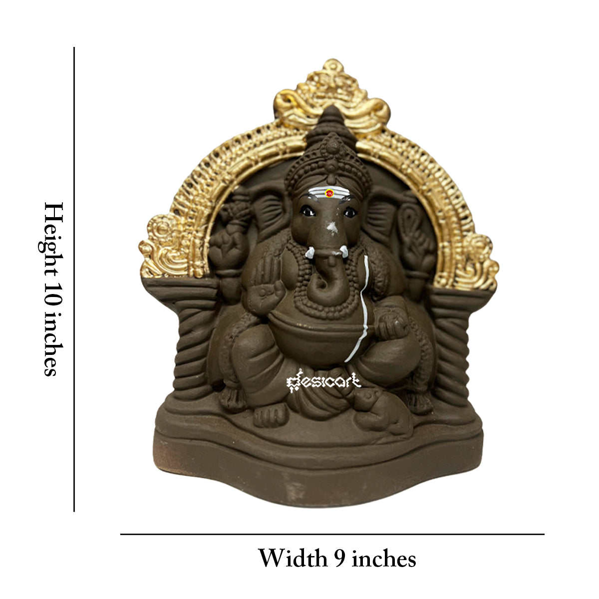 CLAY VINAYAGAR 10 INCH (69821)
