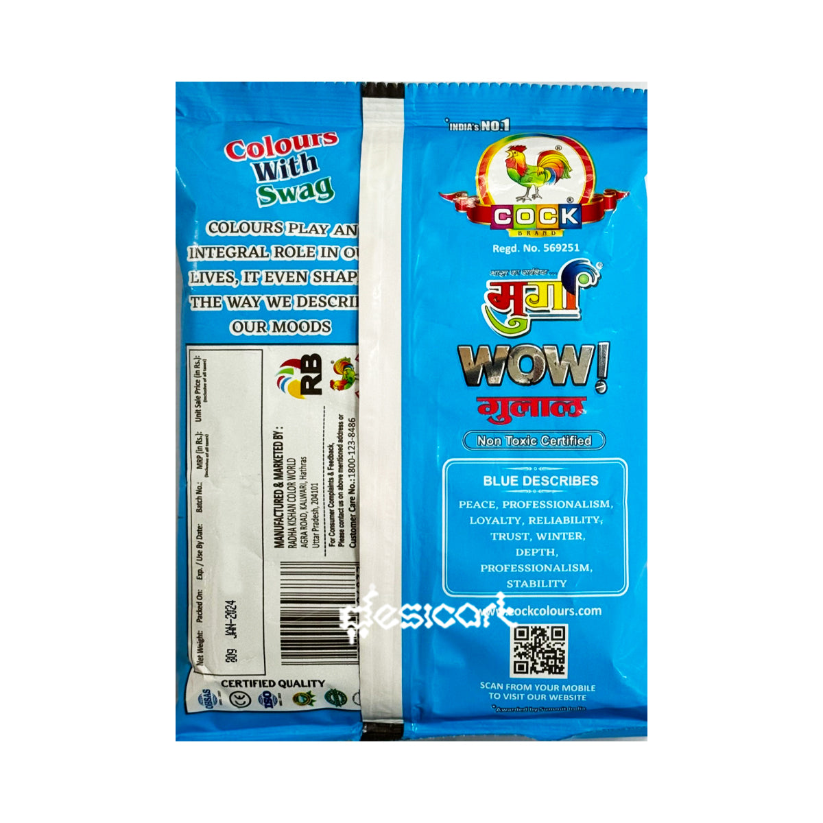 Cock Blue Gulal 80g