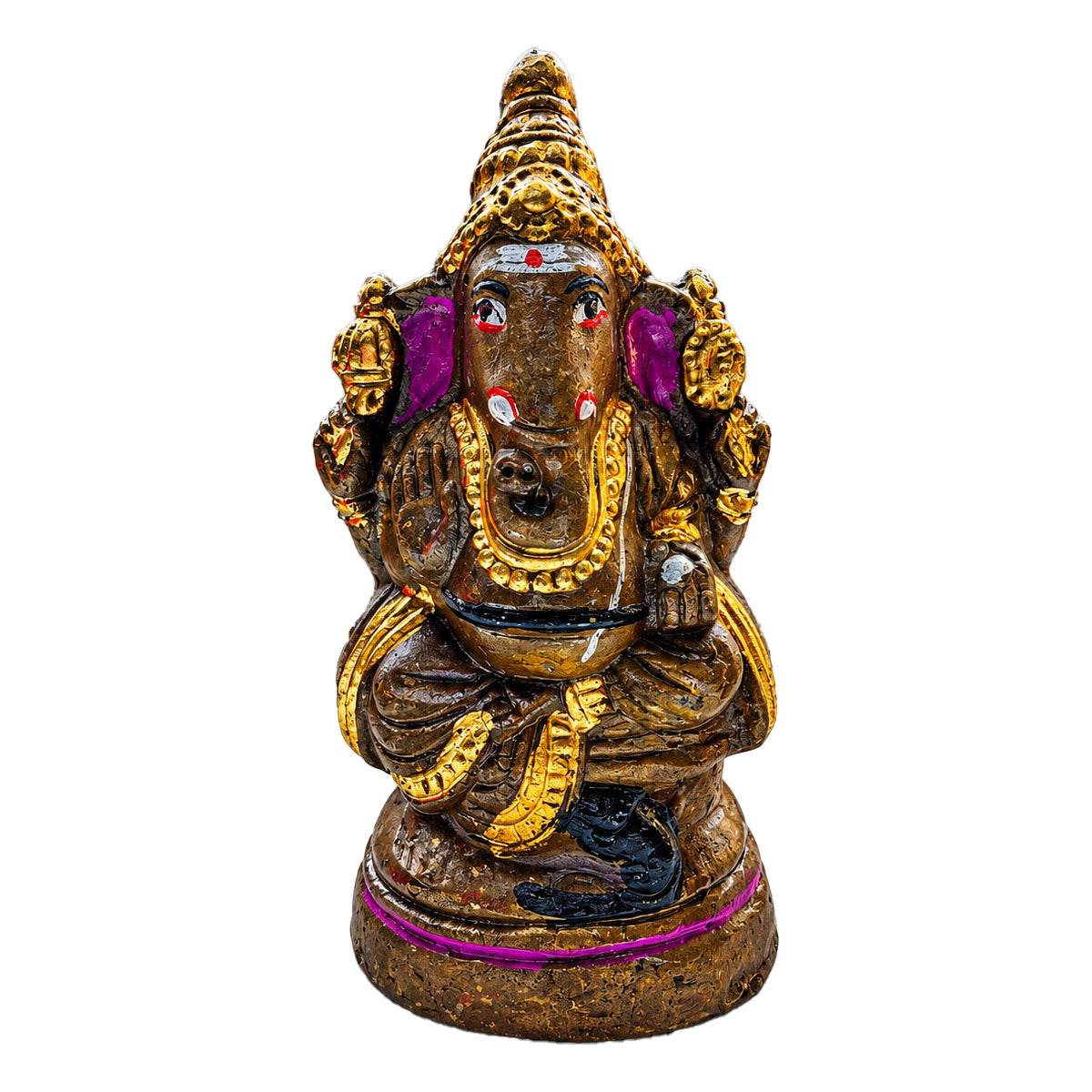 Buy Colour Clay Ganesha (Vinayagar) Idol 9 inch Full Colour at Desicart.co.uk - Online Indian Grocery Store UK