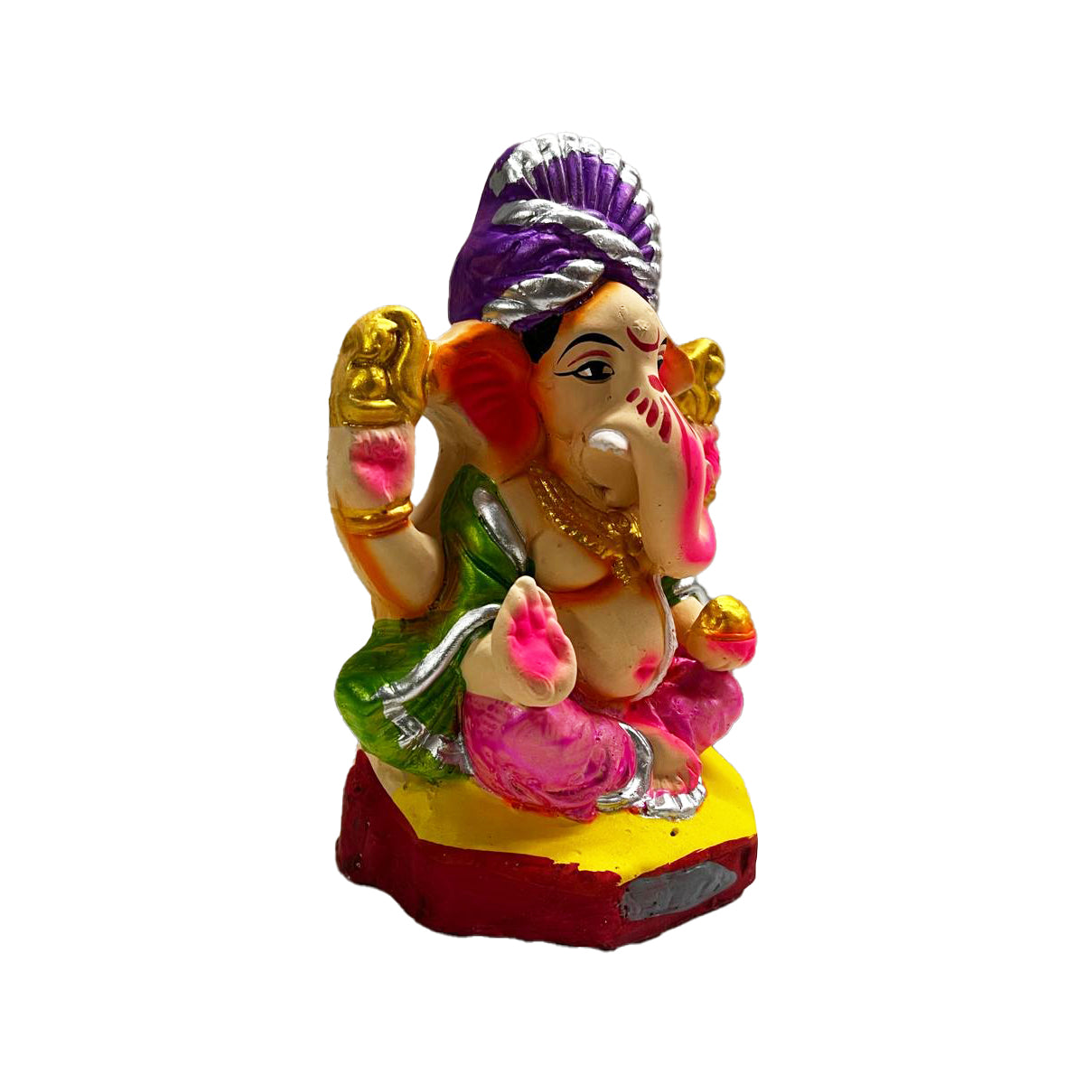 Buy Colour Clay Ganesha (Vinayagar) Idol Violet at Desicart.co.uk - Online Indian Grocery Store UK