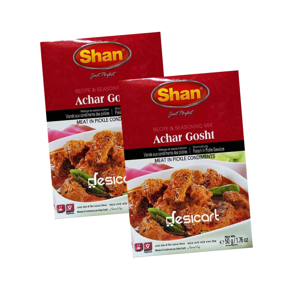 SHAN MASALA ACHAR GOSHT CURRY 50G(PACK OF 2)