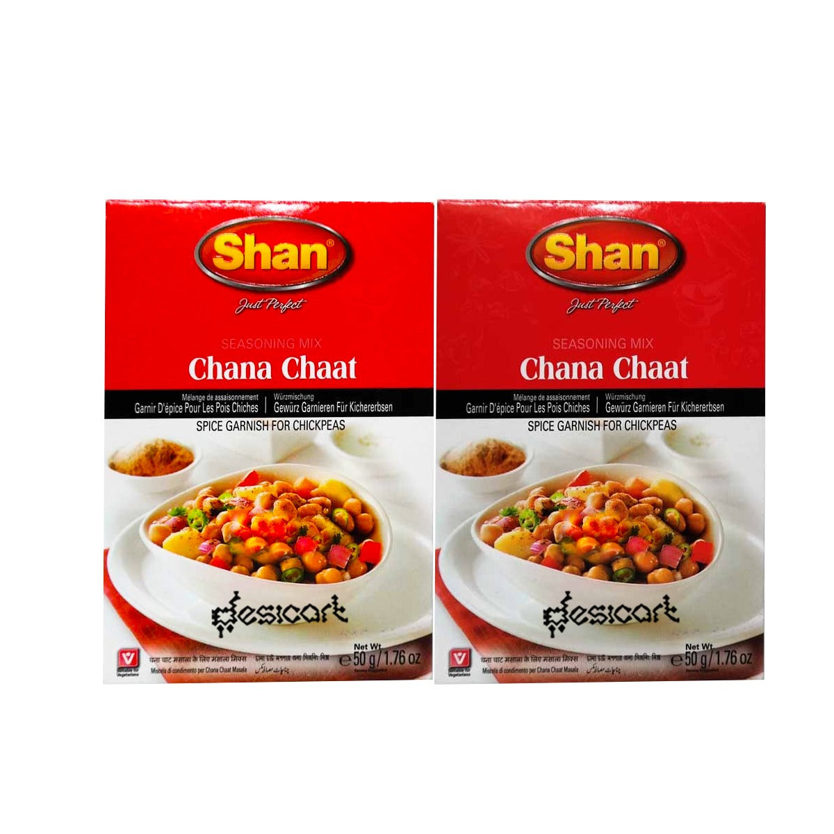 SHAN CHAAT CHANA MIX 50G(PACK OF 2)