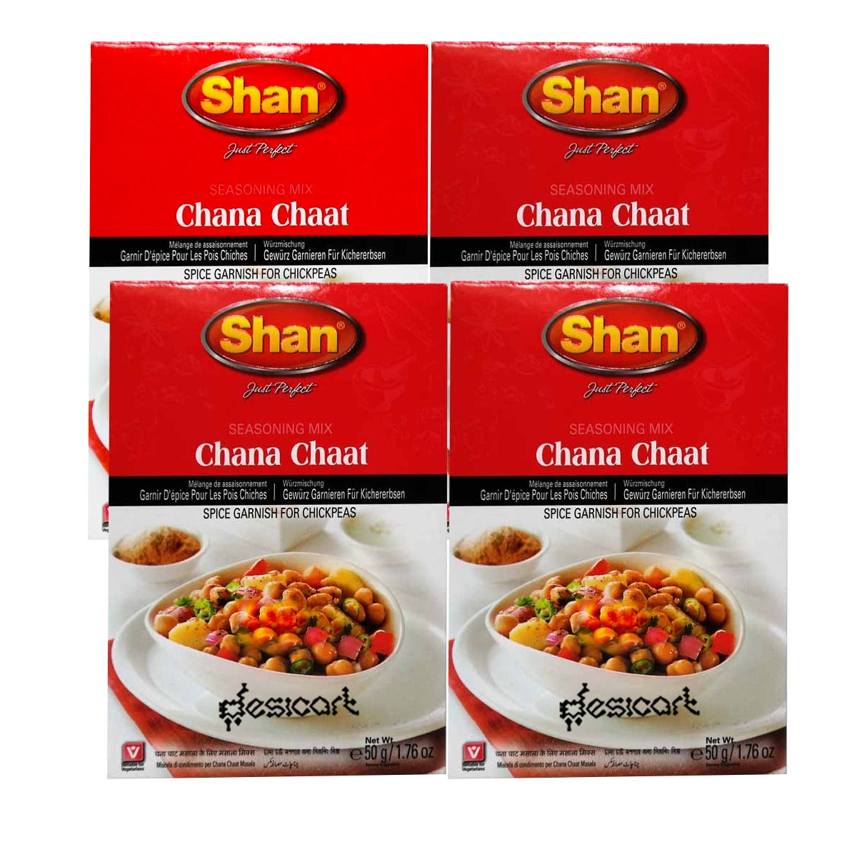 SHAN CHAAT CHANA MIX 50G(PACK OF 4) 