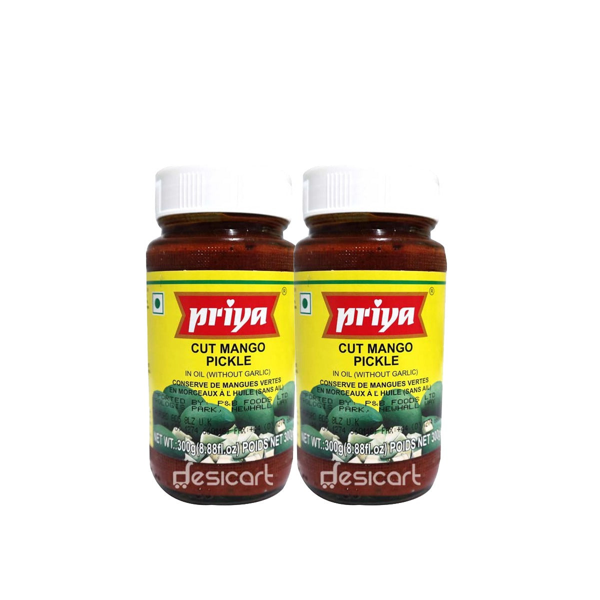 PRIYA CUT MANGO PICKLE 300G (PACK OF 2)