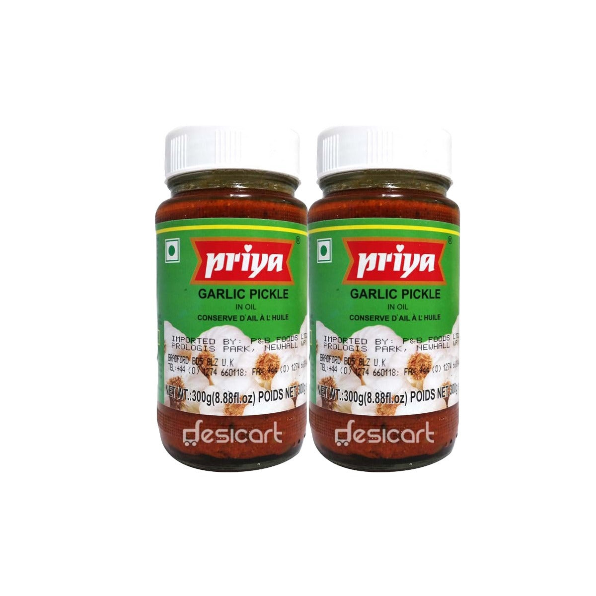 PRIYA GARLIC PICKLE 300G (PACK OF 2)