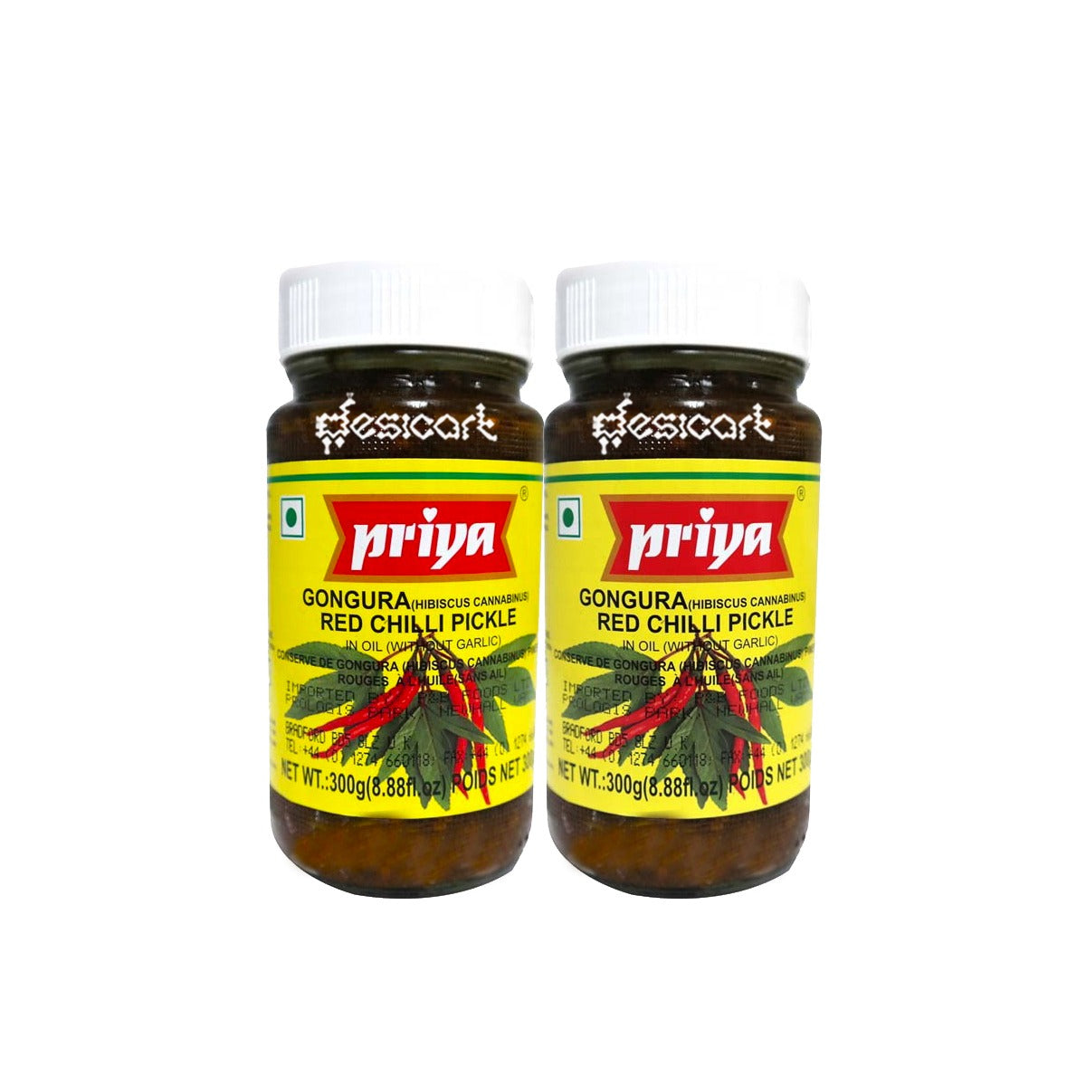 PRIYA GONGURA & RED CHILLI PICKLE 300G (PACK OF 2)