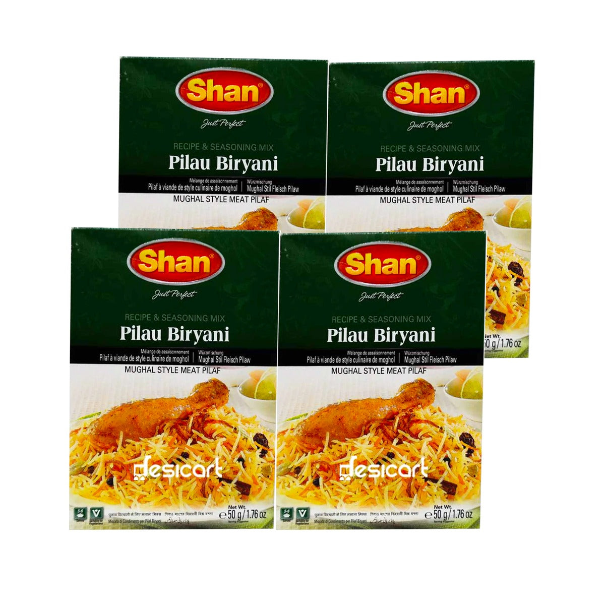SHAN BIRYANI PILAU MIX 50G(PACK OF 4)