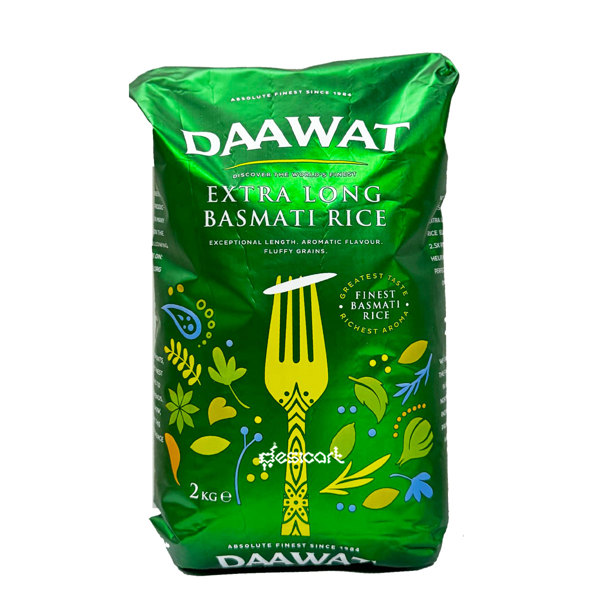 DAAWAT EXTRA LONG BASMATI RICE(GREEN) 2KG