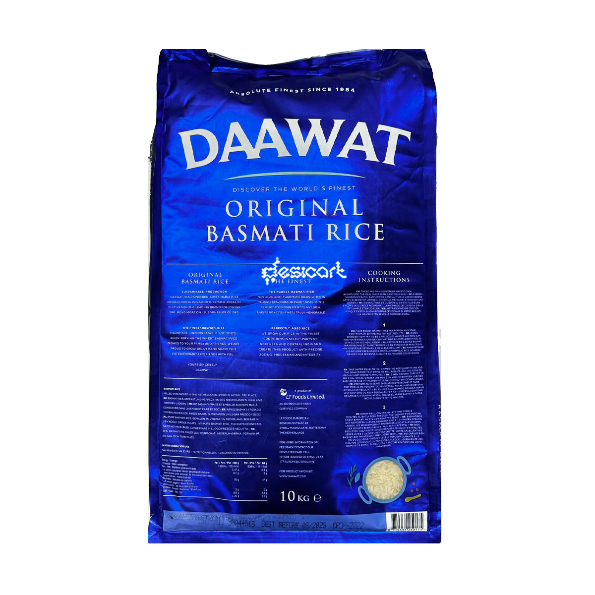 DAAWAT TRADITIONAL BASMATI RICE(BLUE) 10KG