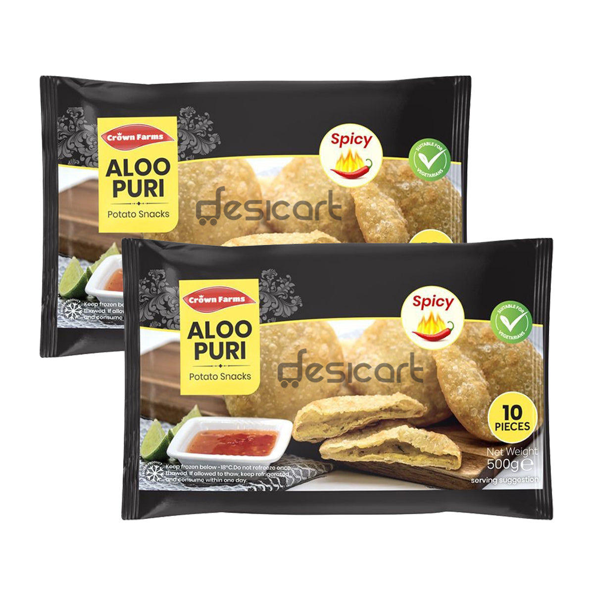 CROWN FARMS ALOO PURI ORIGINAL 10 PCS (PACK OF 2)