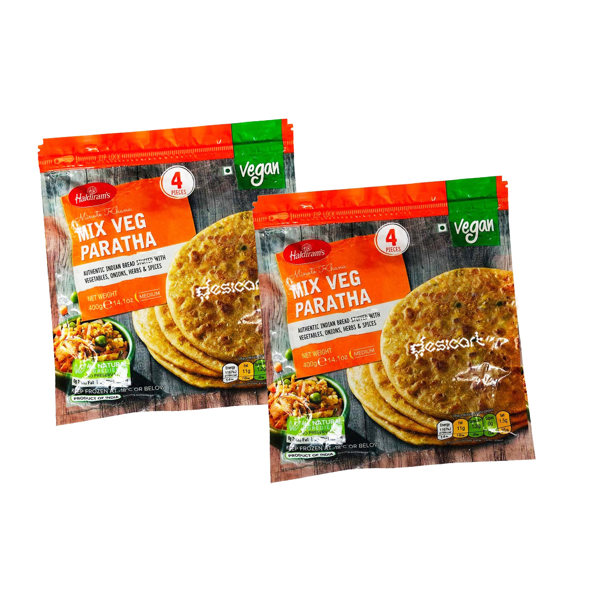 Haldiram's Mix Veg Paratha 400g(Pack of 2)