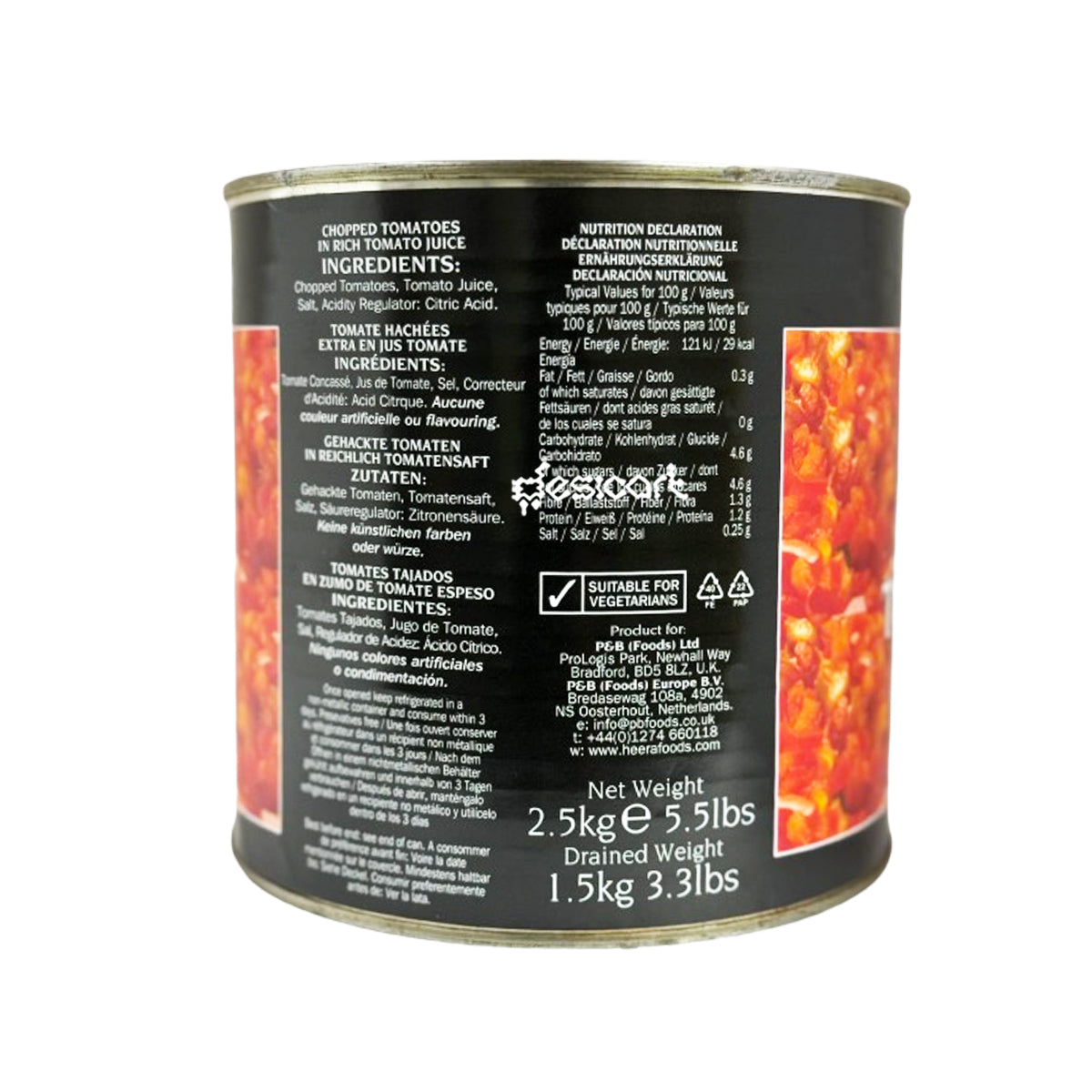 HEERA CHOPPED TOMATOS 2.5KG