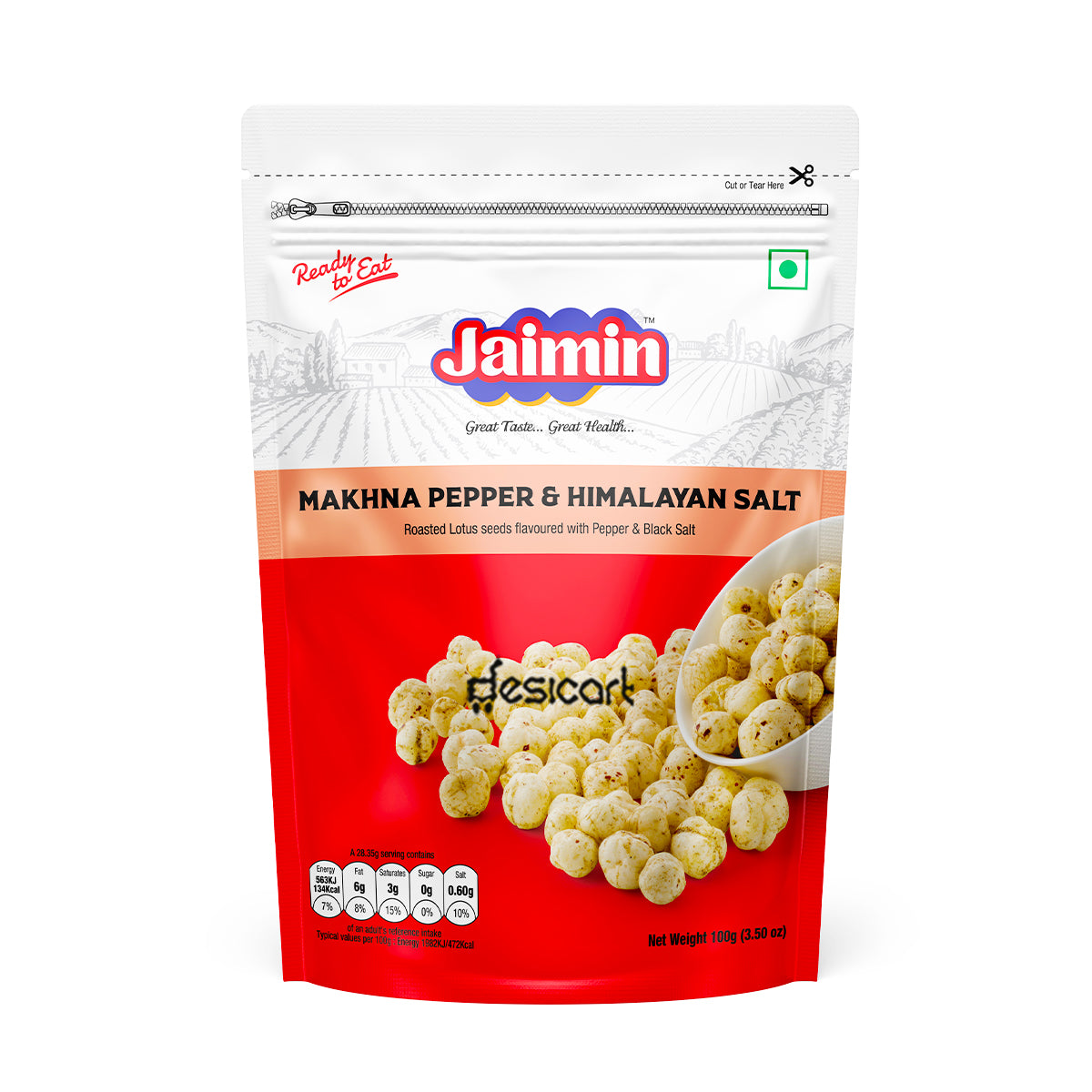 Jaimin Makhana Pepper & Himalayan Salt 100g