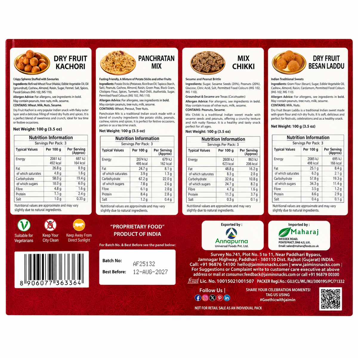 Buy Jaimin Celebration Pack 400g at Desicart.co.uk - Online Indian Grocery Store UK
