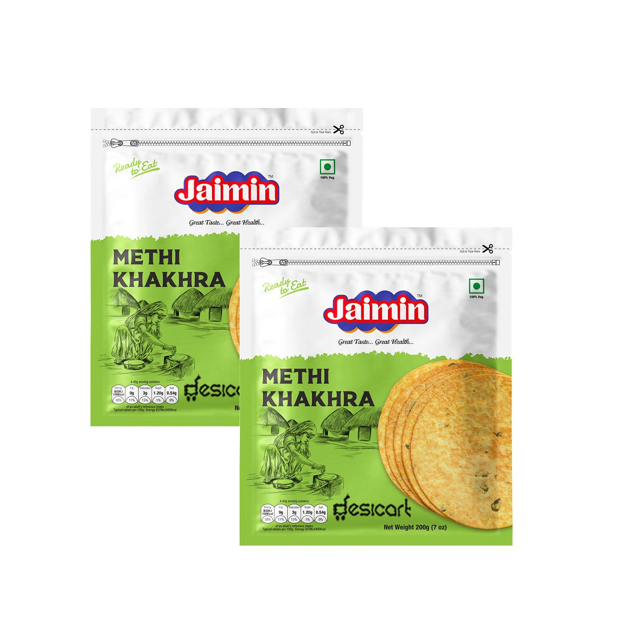 Jaimin Methi Khakhra 200g (Pack of 2)