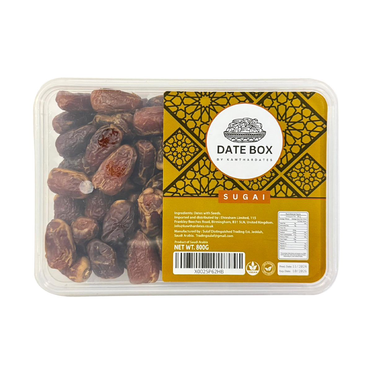 Kawthar Date Box Sugai 800g