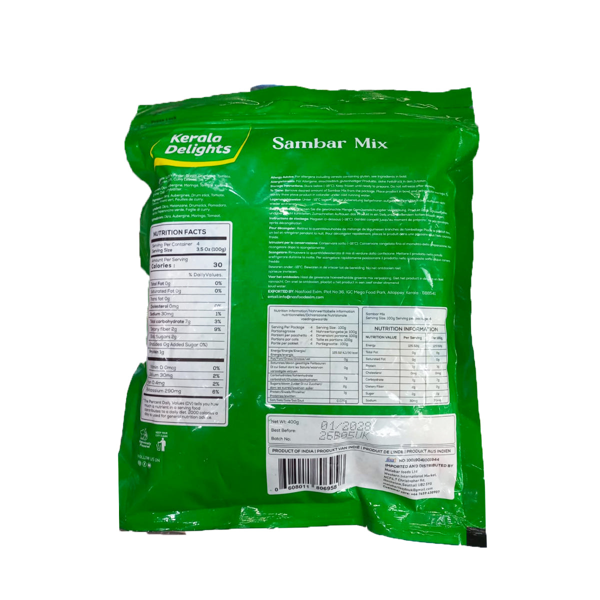 Buy Kerala Delights Sambar Mix 400g at Desicart.co.uk - Online Indian Grocery Store UK