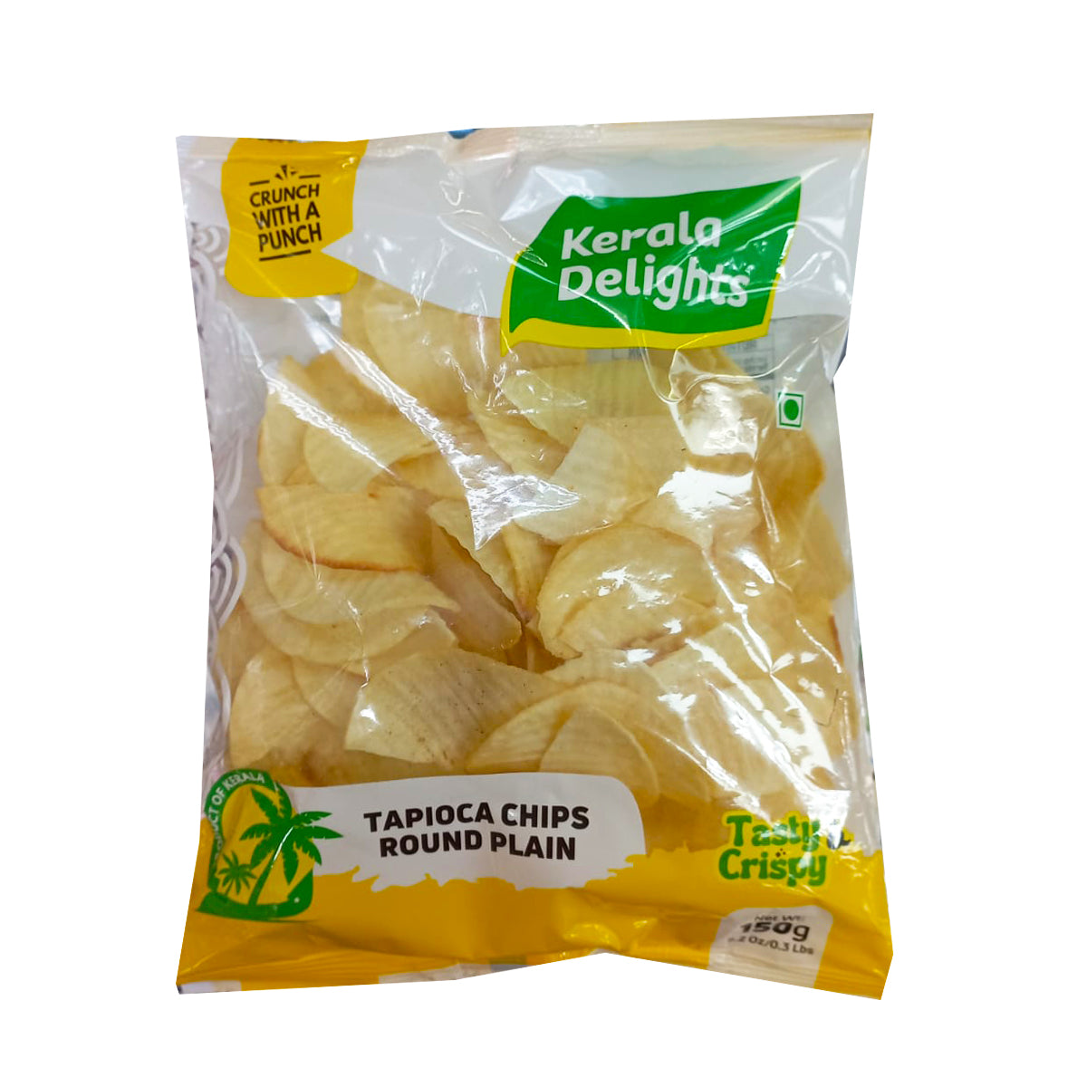Buy Kerala Delights Tapioca Chips Round Plain 150g at Desicart.co.uk - Online Indian Grocery Store UK