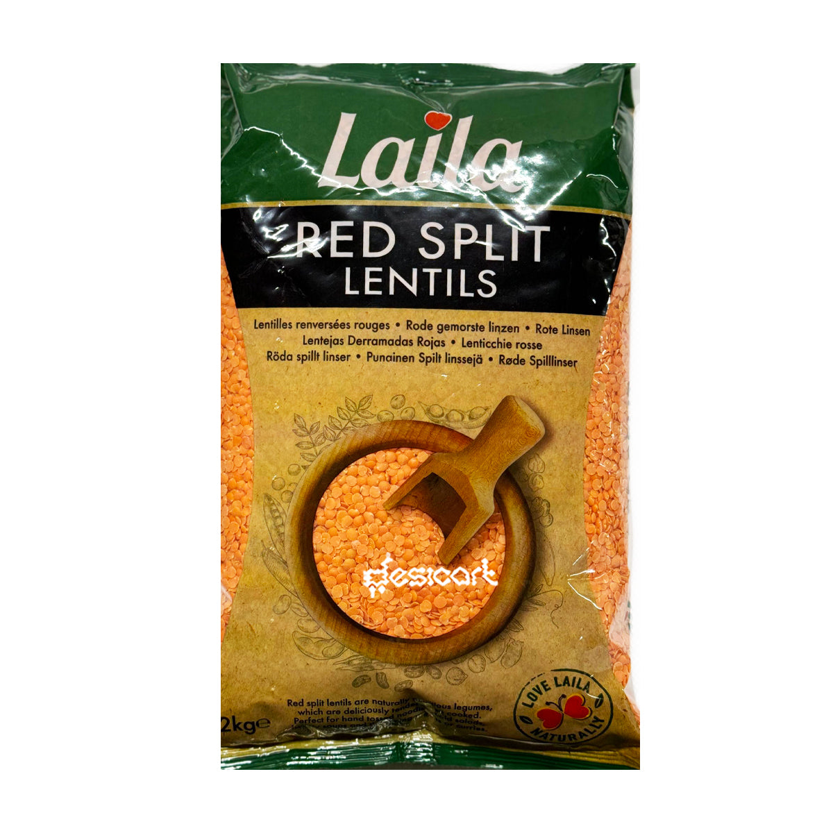 LAILA RED SPLIT LENTILS 2KG