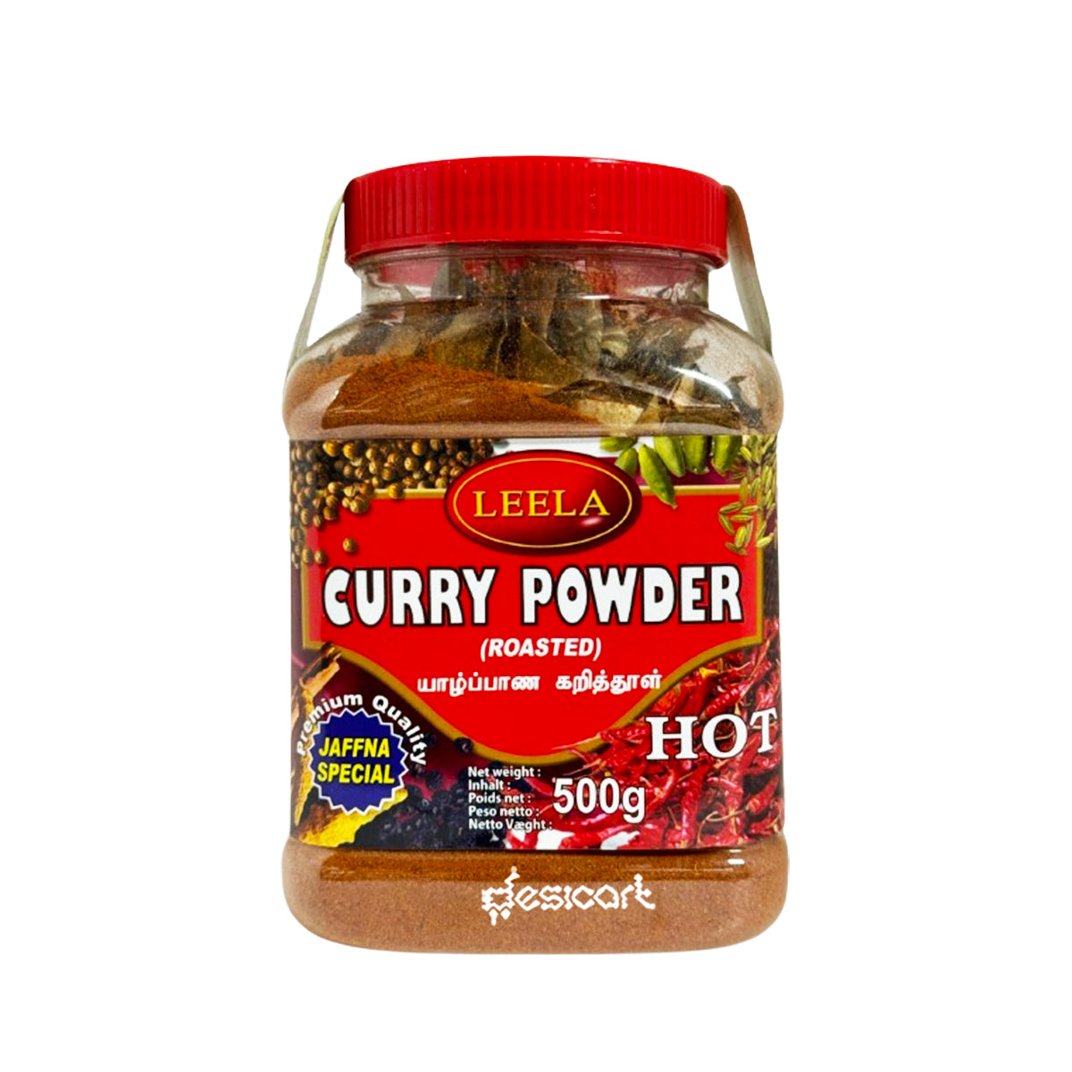LEELA ROASTED CURRY POWDER HOT 500g