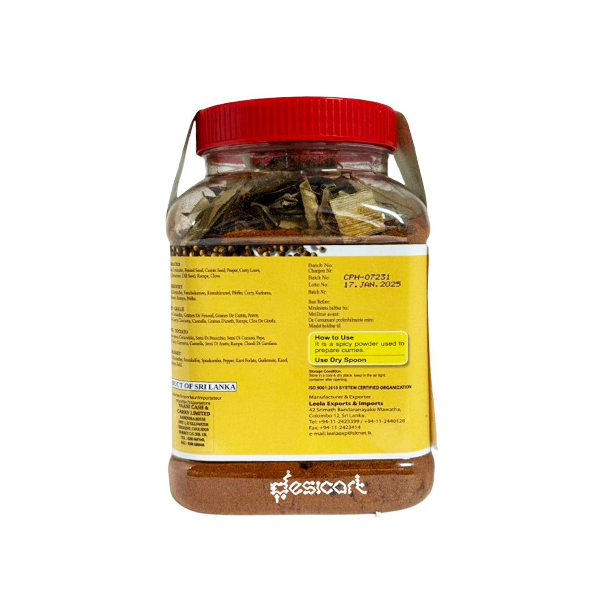 LEELA ROASTED CURRY POWDER HOT 500g