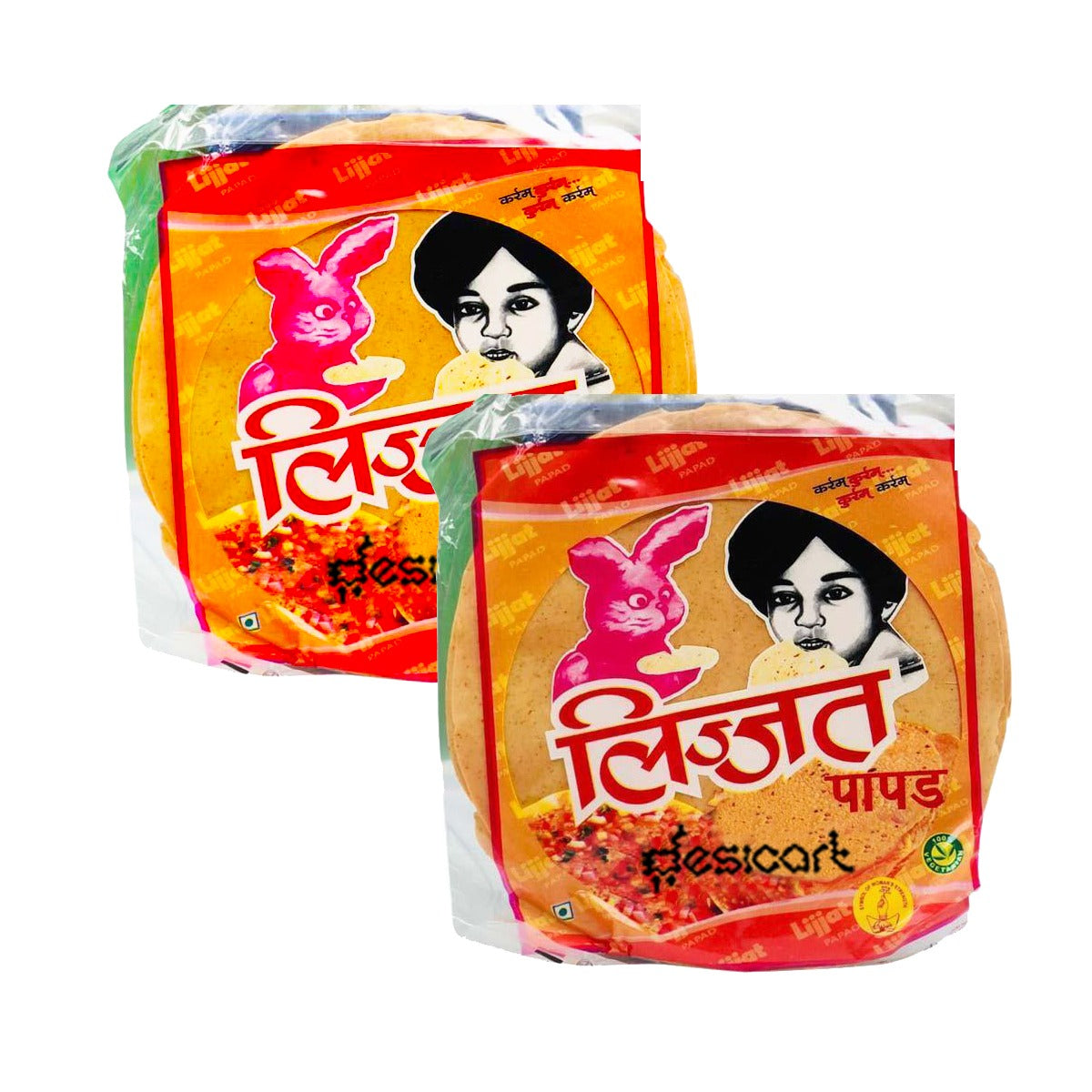 Lijjat Garlic Papad 200g(Pack of 2)