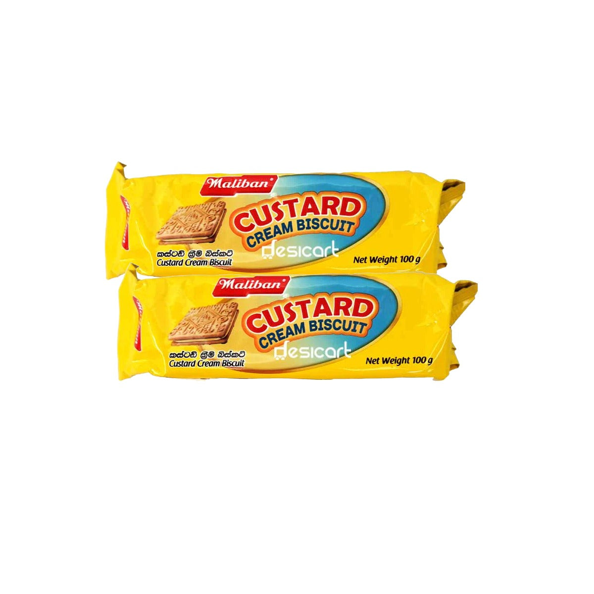 MALIBAN CUSTARD CREAM BISCUITS  (PACK OF 2) 100G