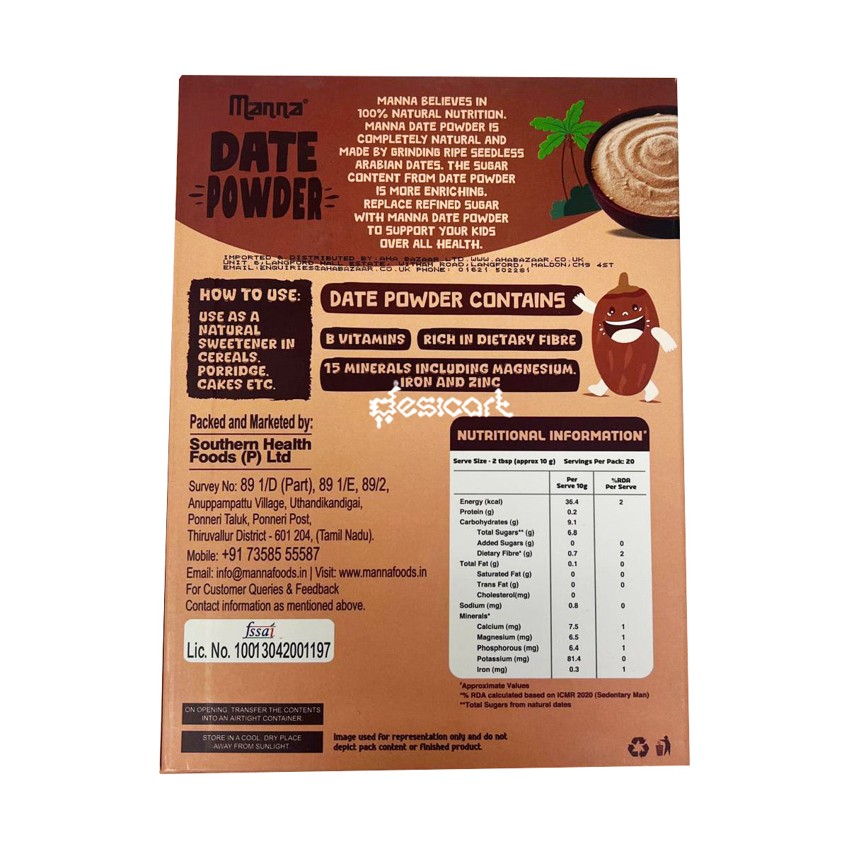 MANNA DATES POWDER 200G