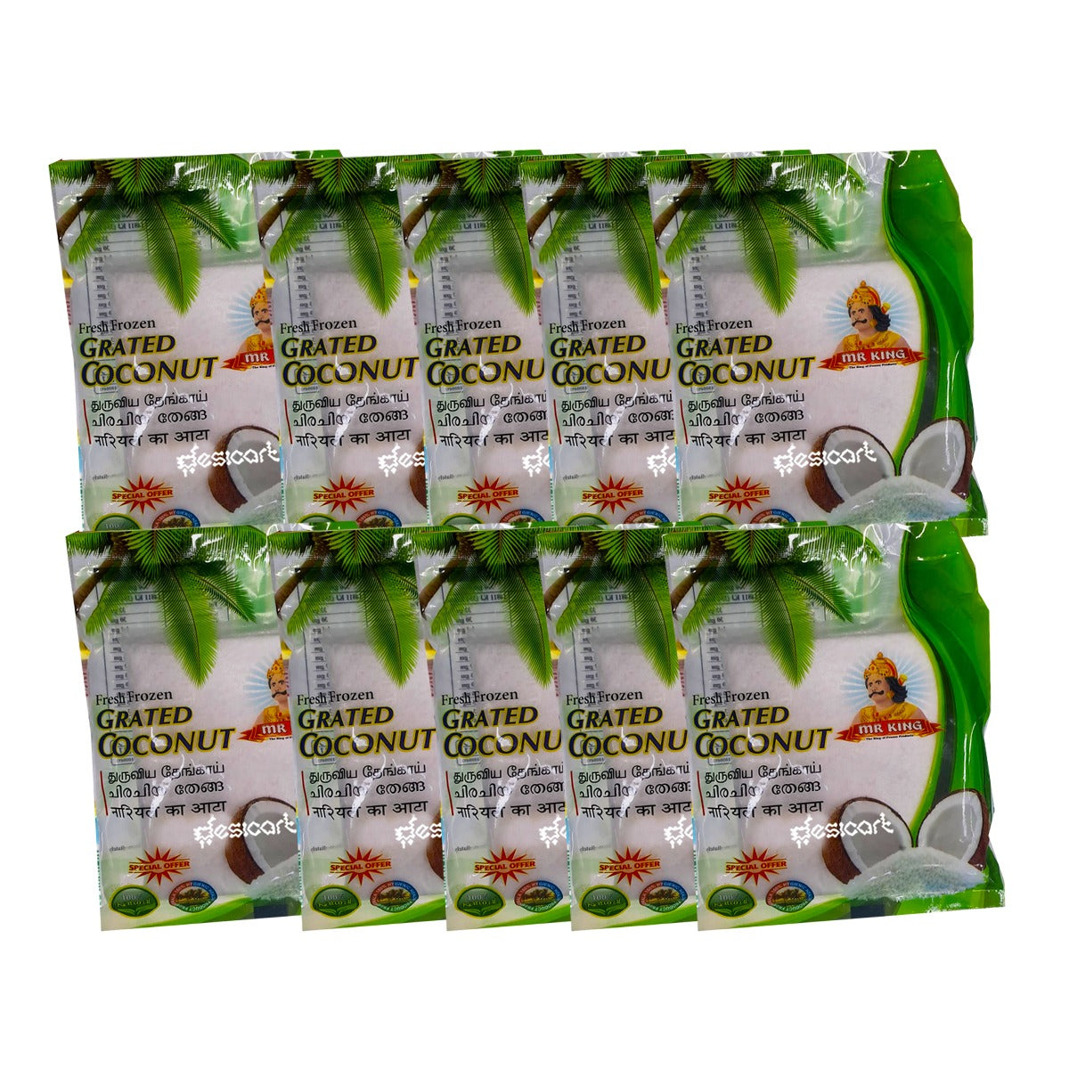 MR KING GRATED COCONUT (PACK OF 10) 400G