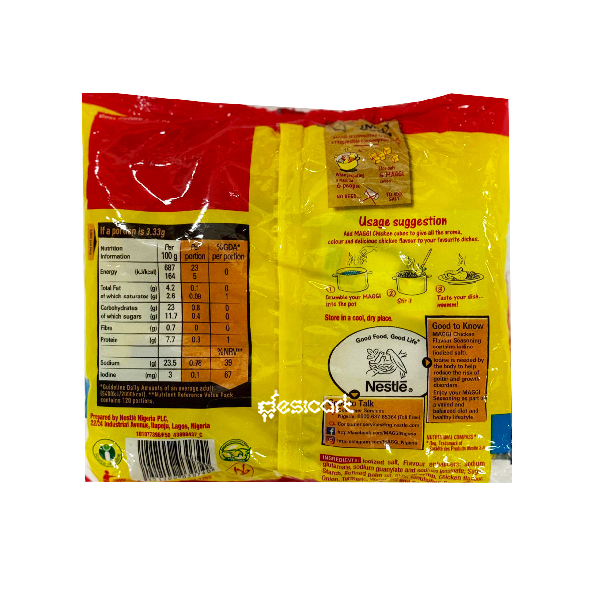 MAGGI CHICKEN NIGERIAN 100 CUBES 400G