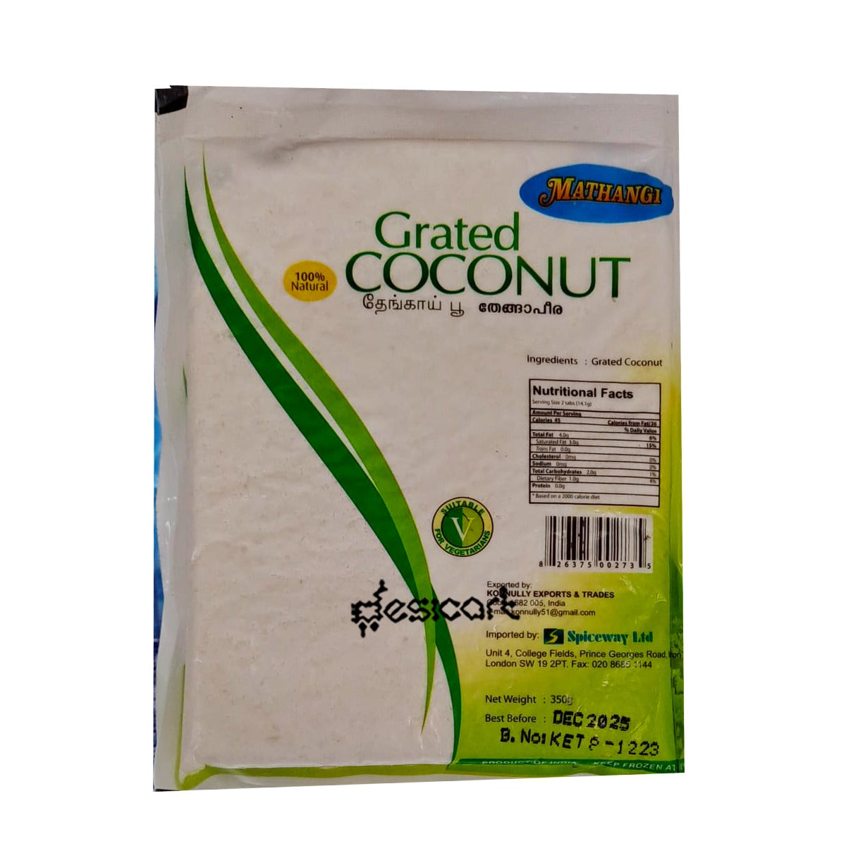 Mathangi Grated Coconut 350g