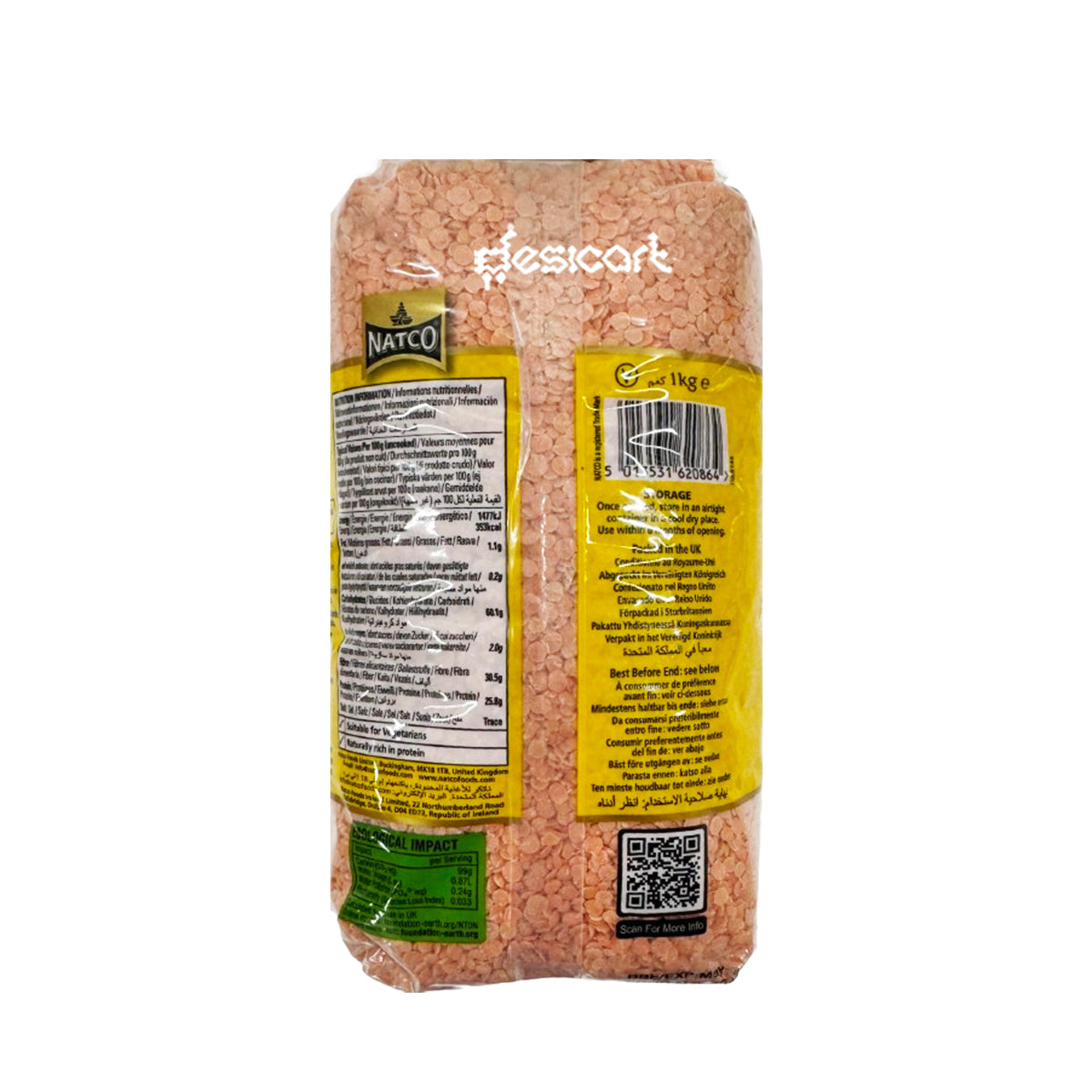 NATCO RED LENTILS 1KG