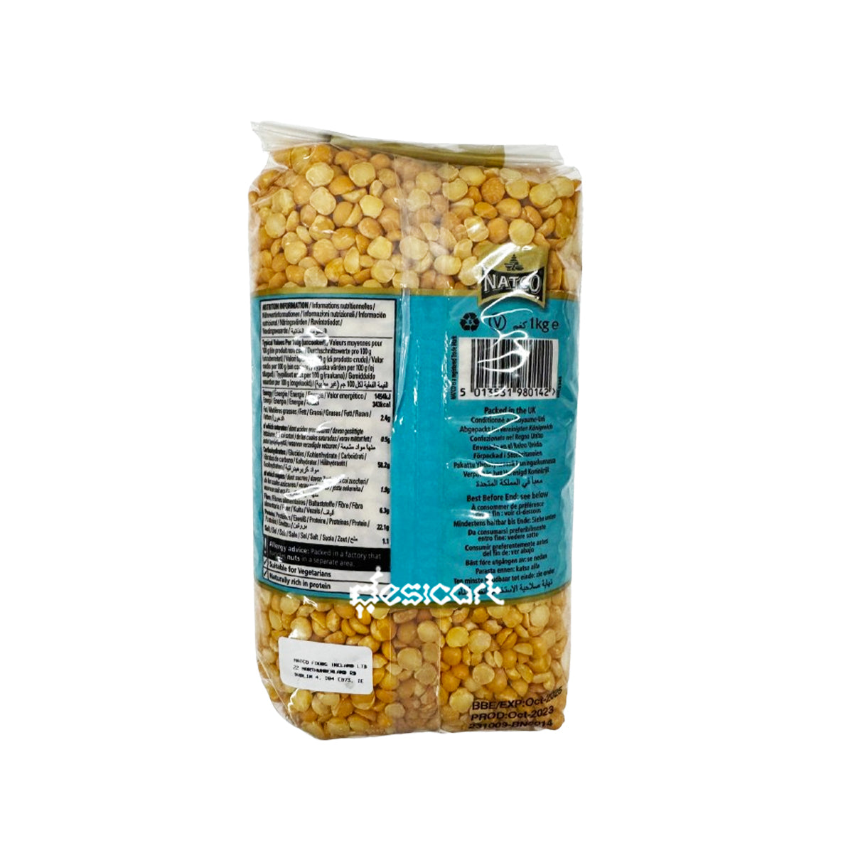 NATCO YELLOW SPLIT PEAS 1KG
