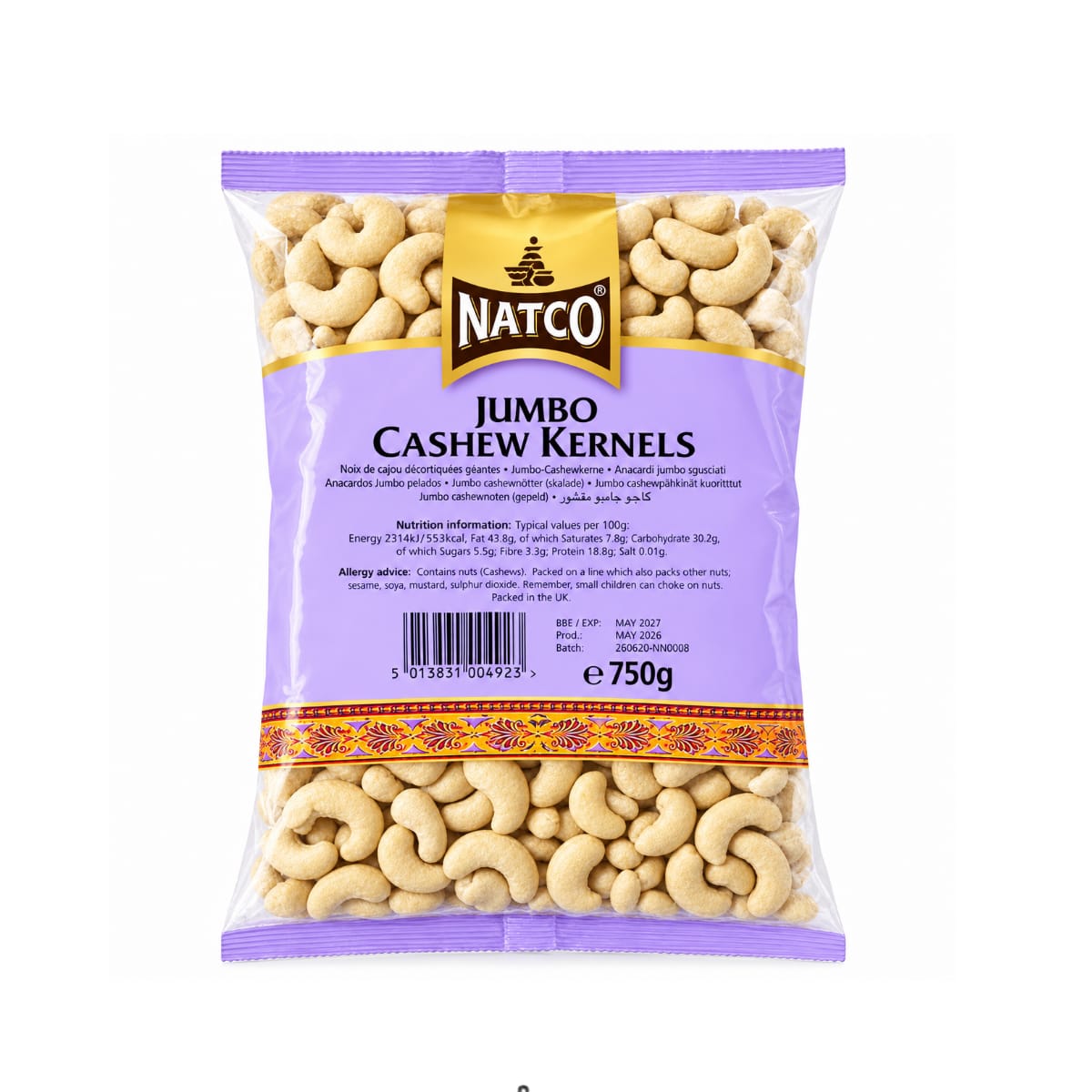 Buy Natco Jumbo Cashew Kernels 750g at Desicart.co.uk - Online Indian Grocery Store UK