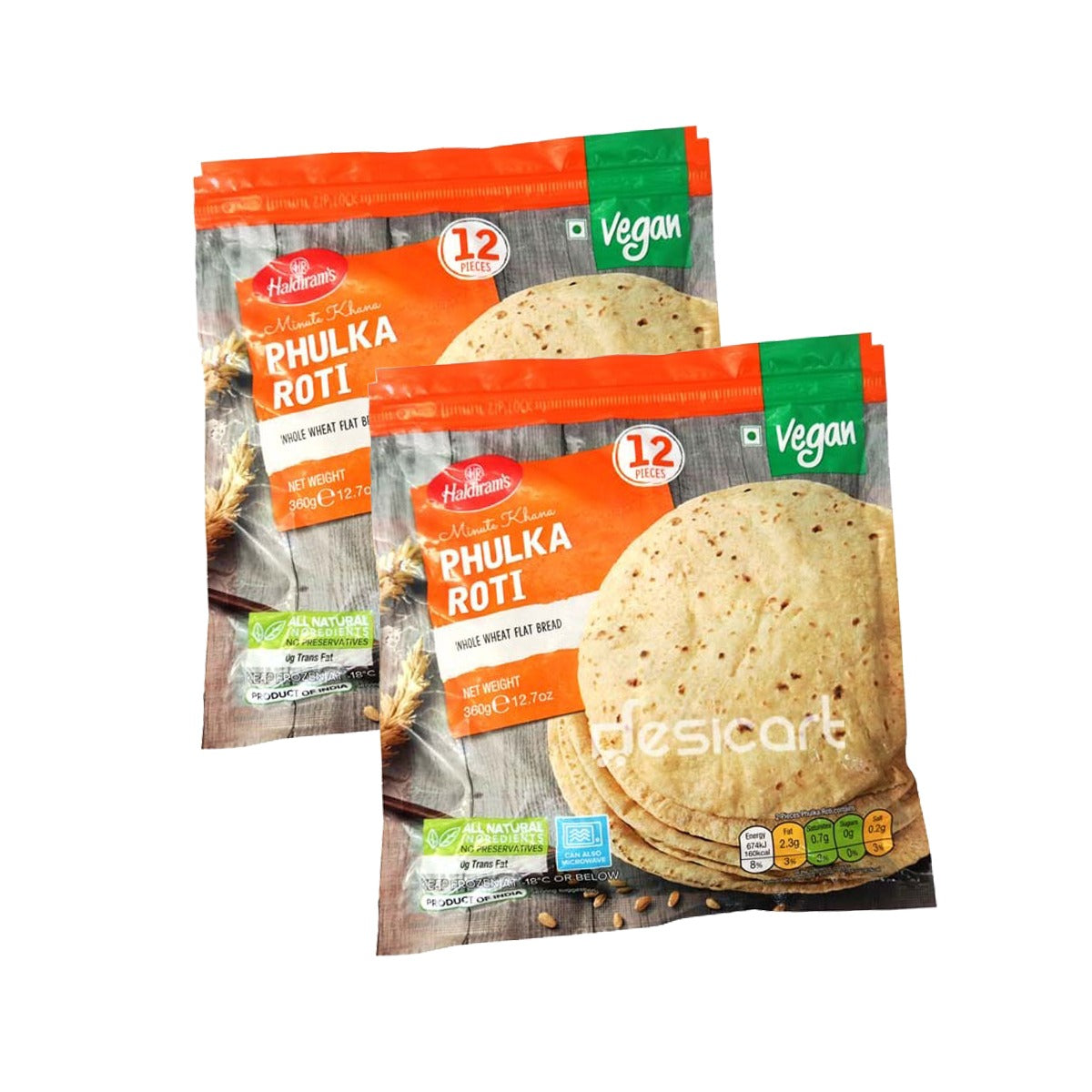 HALDIRAM'S PHULKA ROTI 360G(PACK OF 2)