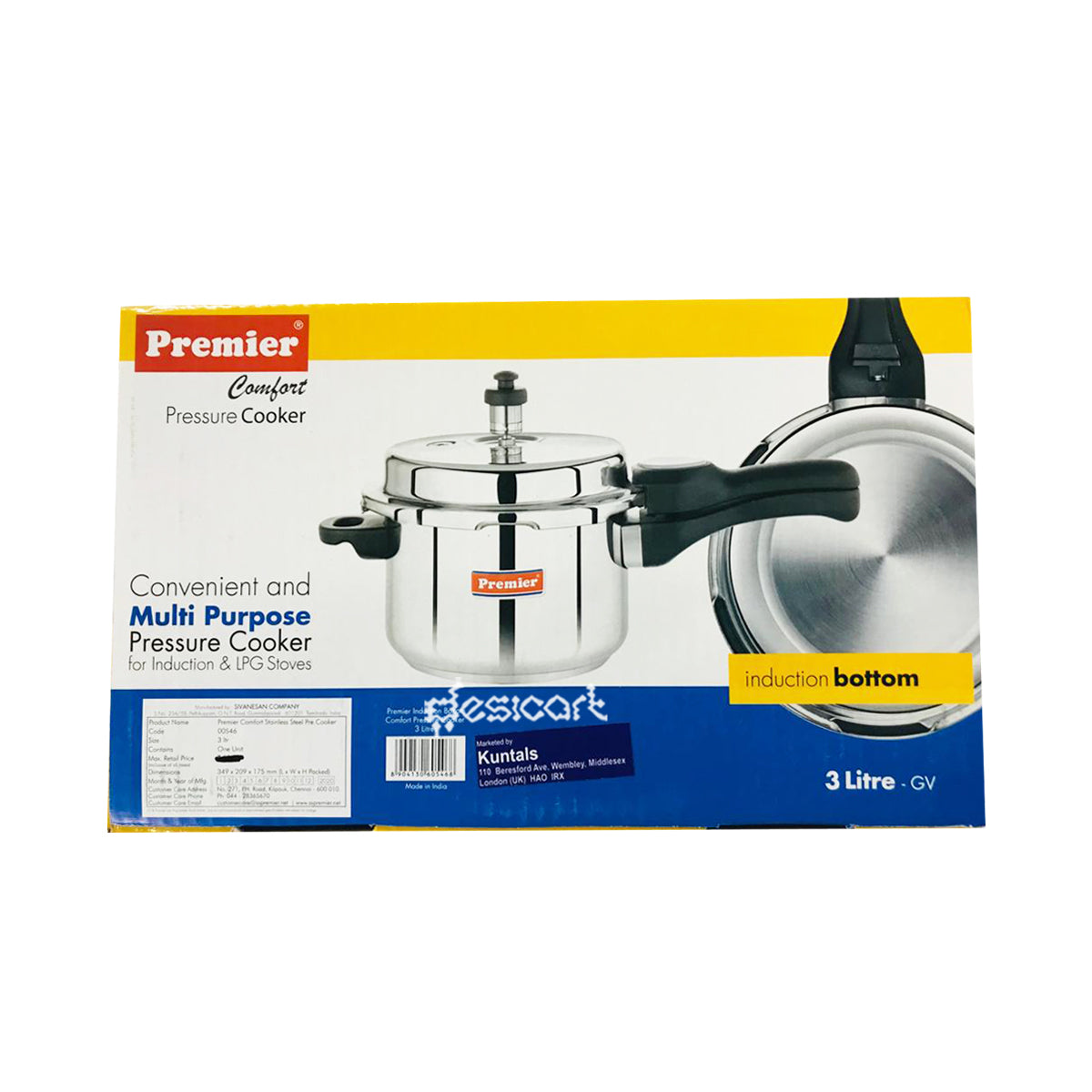 PREMIER STEEL  PRESSURE COOKER 3LIT