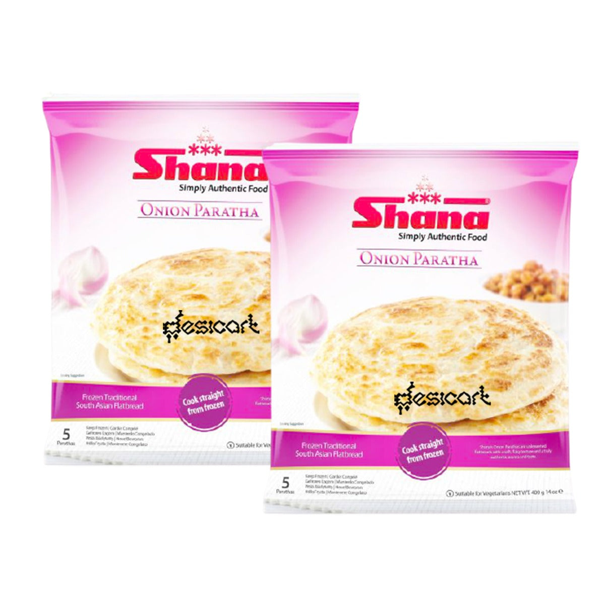 SHANA ONION PARATHA 5PCS 400G (PACK OF 2)