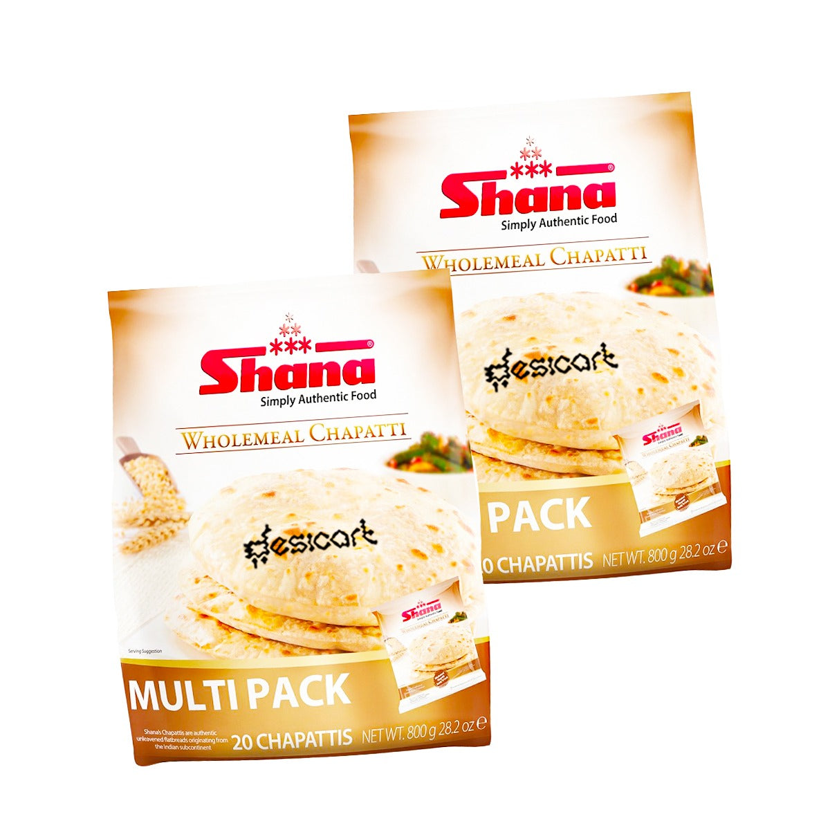 Shana Wholemeal Chapathi 800g