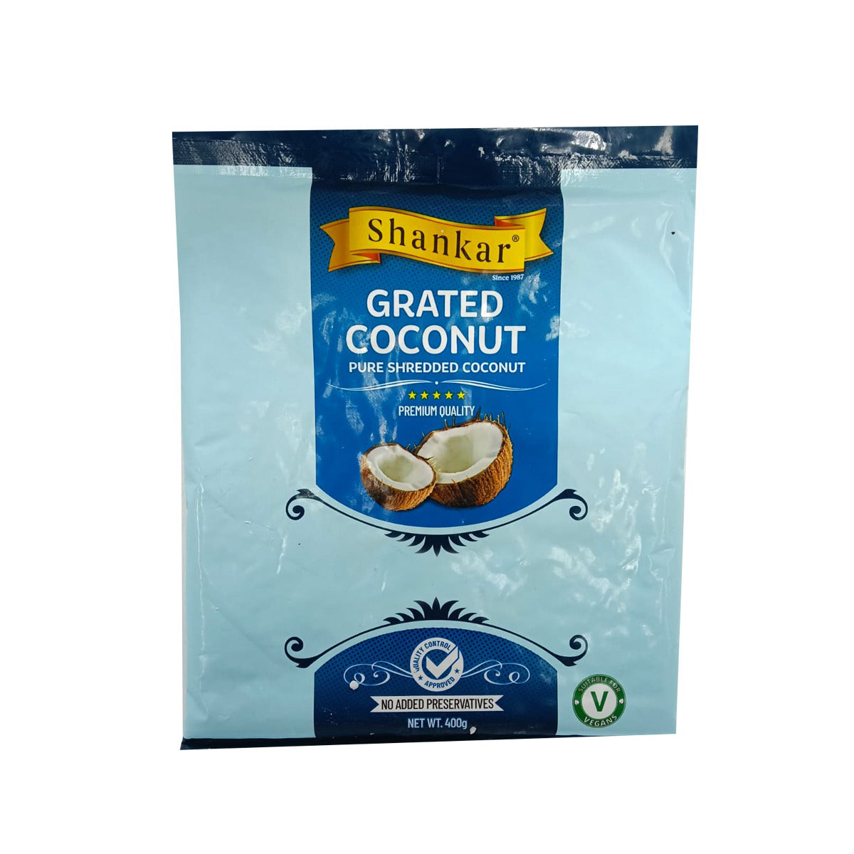 Buy Shankar Grated Coconut 400g at Desicart.co.uk - Online Indian Grocery Store UK