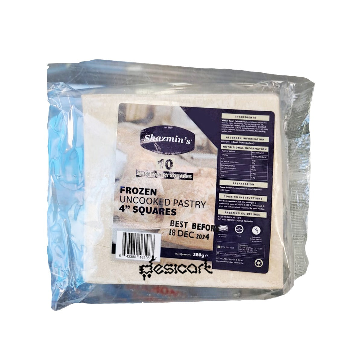 Shazmins Puff Pastry 4x4 380g