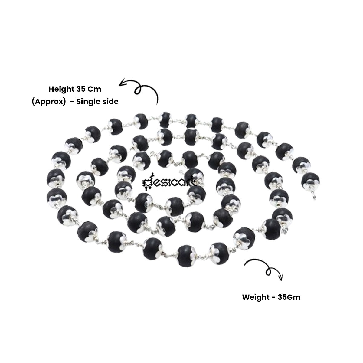 Silver Coated Karungali Malai