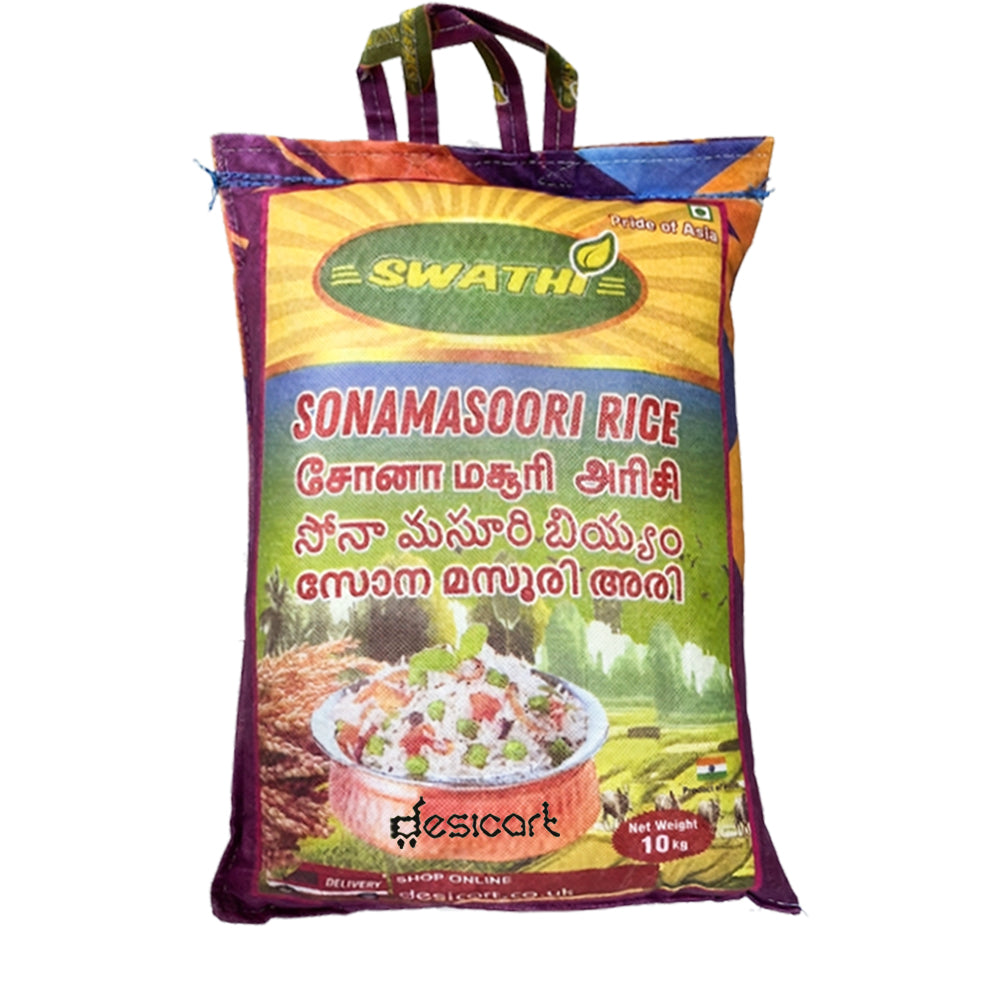 Buy Swathi Sona Masoori 10kg at Desicart.co.uk - Online Indian Grocery Store UK