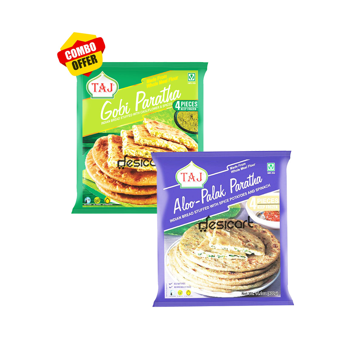 TAJ ALOO PALAK AND GOBI PARATHA - COMBO PACK