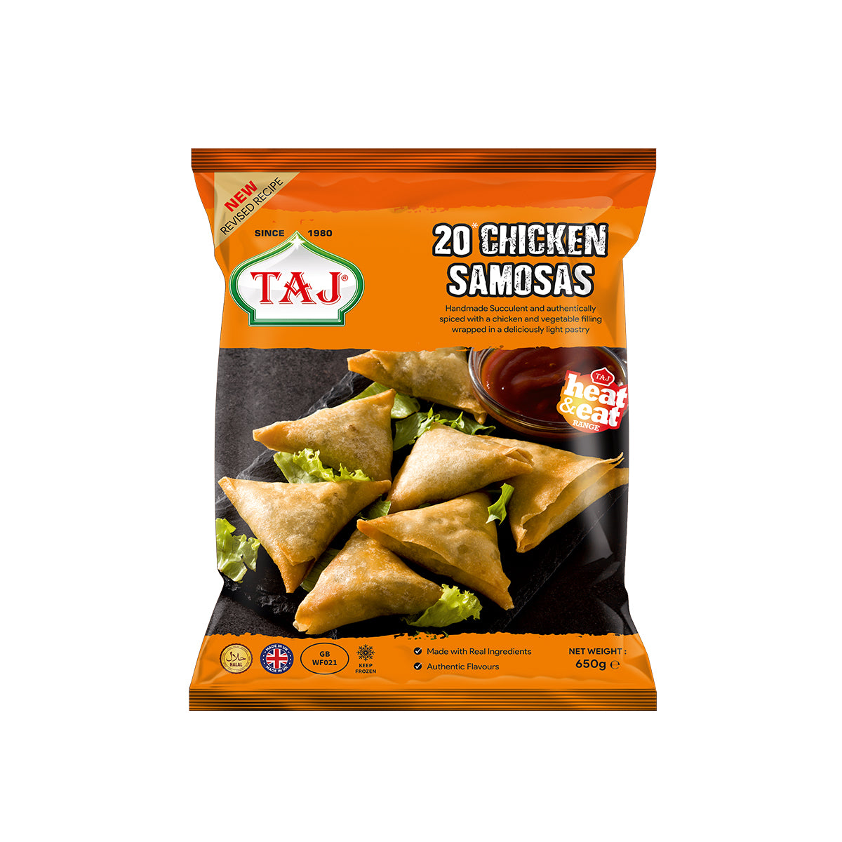 Buy Taj Chicken Samosa 650 at Desicart.co.uk - Online Indian Grocery Store UK