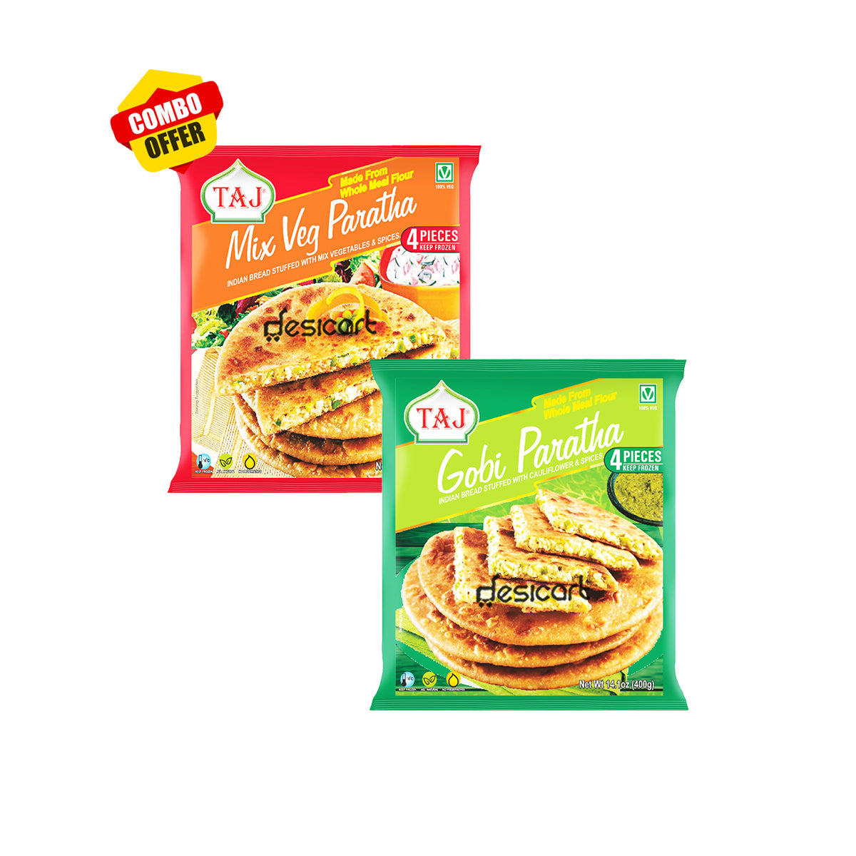 TAJ GOBI AND MIX VEG PARATHA - COMBO PACK